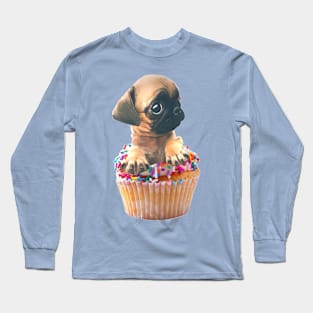 Cute Baby Cupcake Pug Long Sleeve T-Shirt